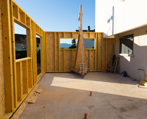 Extension d'une maison en bois